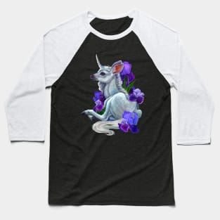 Baby unicorn in irises Baseball T-Shirt